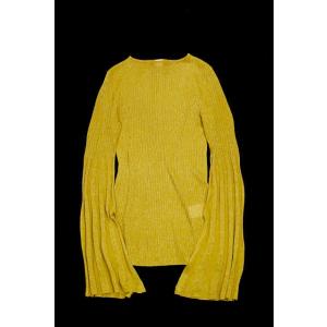ELIN エリン 18SS Lame flare rib sleeve knit ラメフレアリブスリ...