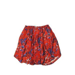 CARVEN カルヴェン カルベン オリジナルテキスタイルイージースカート 36 レッド/ネイビー ...