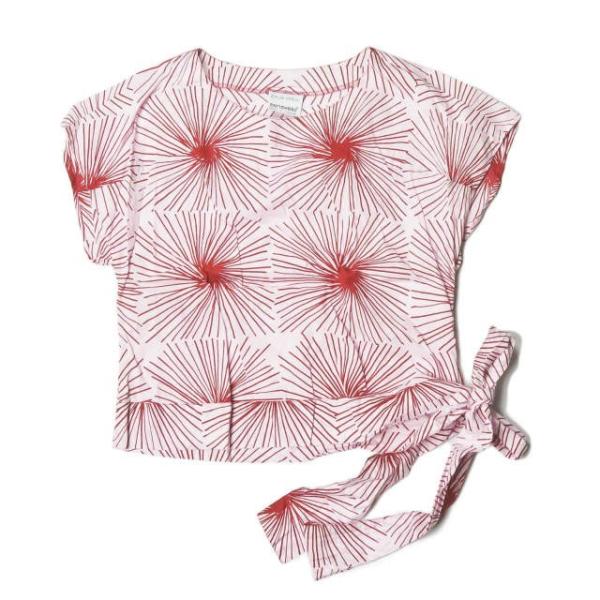 marimekko マリメッコ ERJA HIRVI オリジナルテキスタイルプルオーバーブラウス  ...