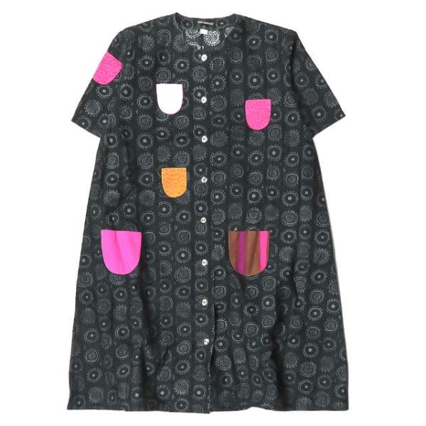 marimekko マリメッコ Nadja KIHLATASKU 総柄ワンピース 150 チャコール...