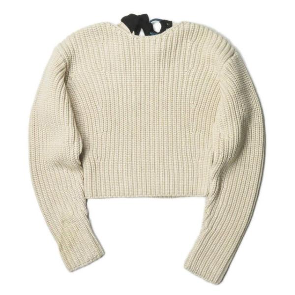 セリーヌ CELINE イタリア製 ネックベルトローゲージプルオーバー L オフホワイト フィービー...