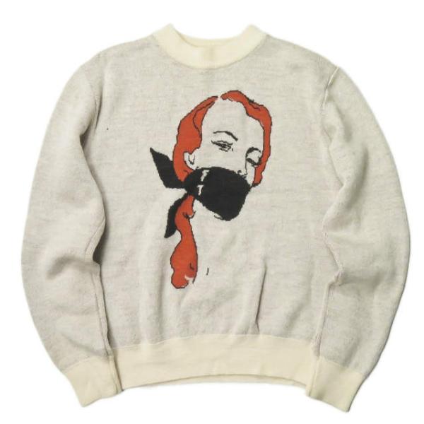 ジーヴィージーヴィー G.V.G.V. 日本製 MOUTH JACQUARD ROUND NECK ...