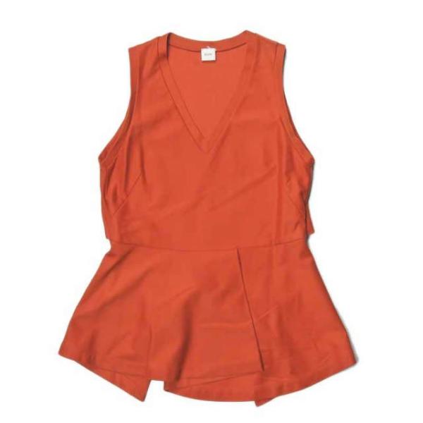 エリン ELIN 日本製 Vネックエプロントップ 11702-14-0903 36 オレンジ カット...