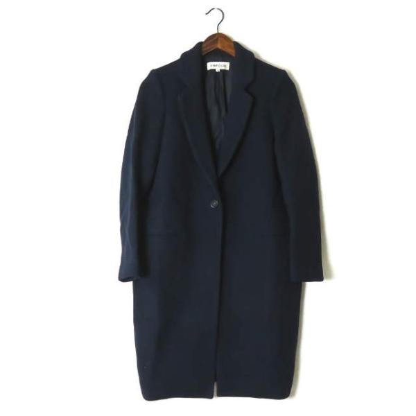 エンフォルド ENFOLD 圧縮ウールチェスターコート 3008A630-0990 36 ネイビー ...