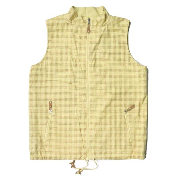テンダーパピー TENDER PUPPY リバーシブルジップアップベスト L イエロー スタンドカラ...