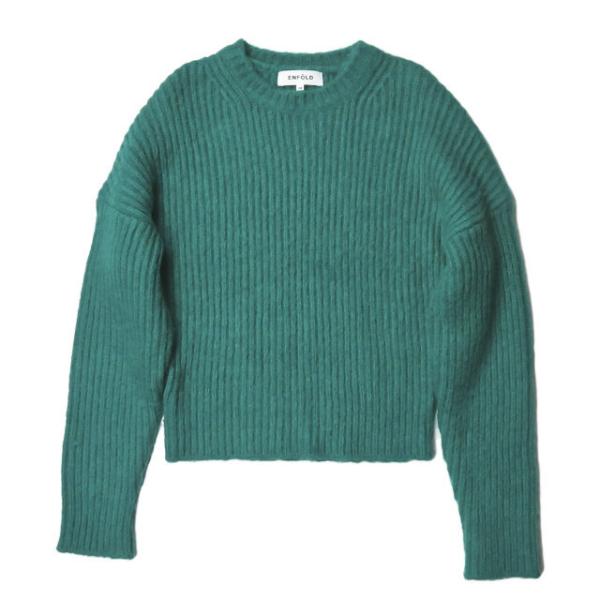 ENFOLD エンフォルド 17AW ミックスウール 畦編みニットプルオーバー 300AA170-2...