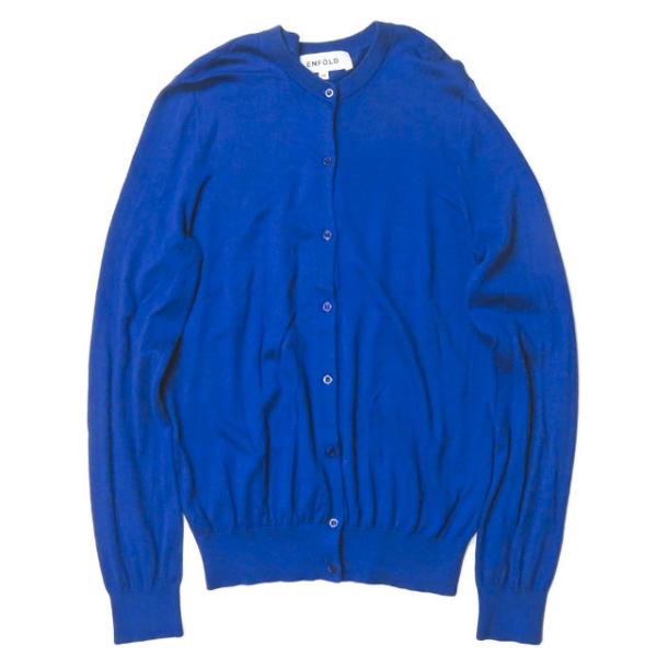 エンフォルド ENFOLD 19SS シルクコットン クルーネックニットカーディガン 300CS67...