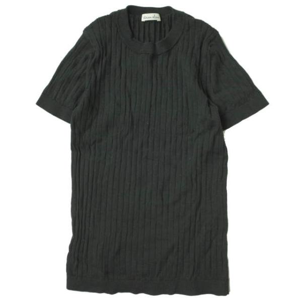Steven Alan スティーブンアラン リブ編みショートスリーブコットンニット 8218-106...