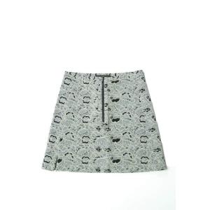 ルイ・ヴィトン LOUIS VUITTON イタリア製 フラワーモチーフレース台形スカート FBJB...