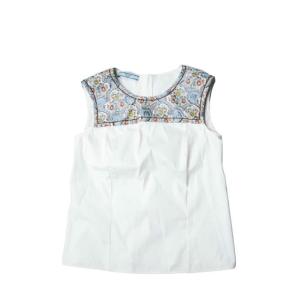 プラダ PRADA イタリア製 シルクジャガードコットンノースリーブブラウス P986AR S151...