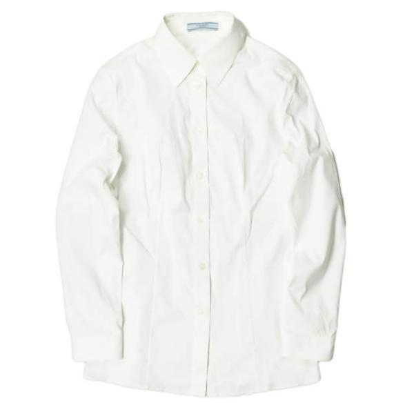 PRADA プラダ ストレッチコットンナローフィットソリッドシャツ DNA562 S122 F62 ...