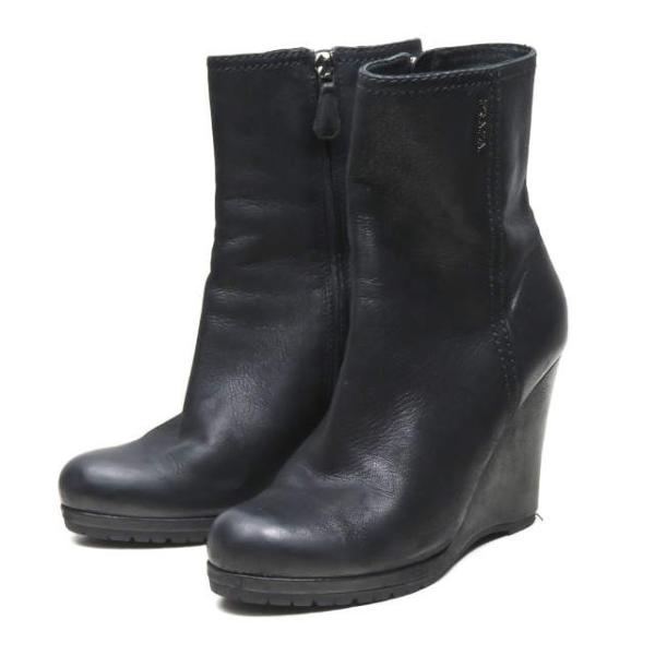 PRADA SPORT プラダスポーツ ウェッジソールサイドジップブーツ 36.5(23.5cm) ...