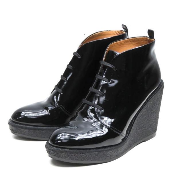 マークバイマークジェイコブス MARC BY MARC JACOBS ウェッジソールパテントレースア...