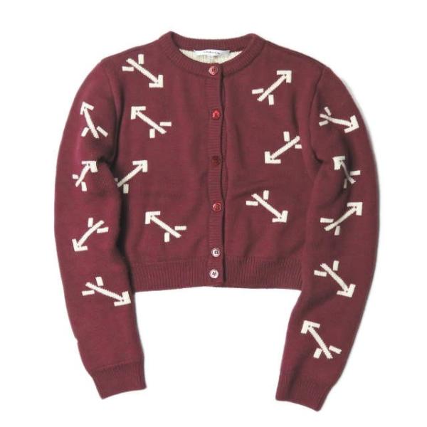 カルヴェン CARVEN アローニットクルーネックカーディガン 878CA33 S ボルドー 長袖 ...