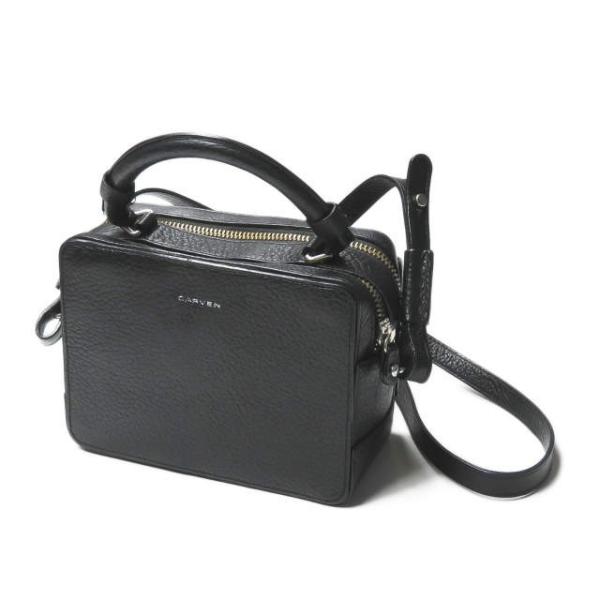 カルヴェン CARVEN イタリア製 71 MAHLER 2WAYレザーショルダーバッグ ブラック ...