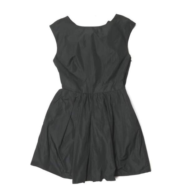 CARVEN カルヴェン バックリボンギャザーノースリーブワンピース 550R38 36 ブラック ...