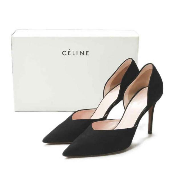 セリーヌ CELINE イタリア製 D'Orsay Pumps ドルセイ スエードセパレートパンプス...