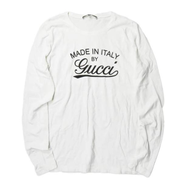 グッチ GUCCI イタリア製 フロッキープリントロングスリーブTシャツ 274269-X3777 ...