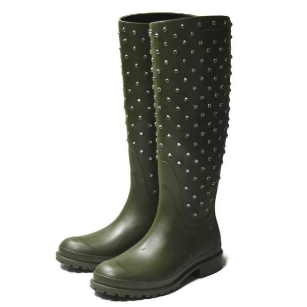 サンローランパリ SAINT LAURENT PARIS イタリア製 ビジューラバーレインブーツ 4...