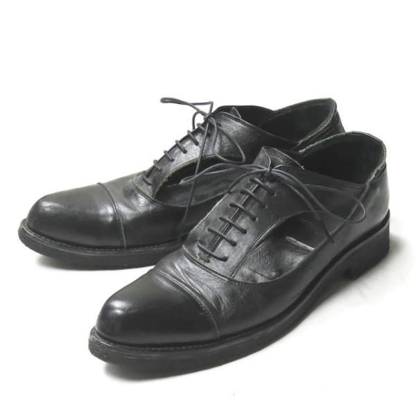 リミフゥ LIMI feu 日本製 レースアップギリーシューズ 25cm-25.5cm程度 ブラック...