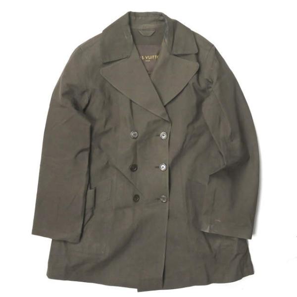 ルイ・ヴィトン LOUIS VUITTON スコットランド製 ゴム引きコットン トレンチコート 40...