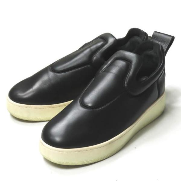 セリーヌ CELINE イタリア製 PULL ON プルオン レザースリッポン 39 ブラック スニ...