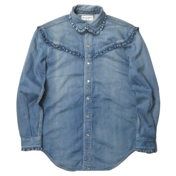 サンローランパリ SAINT LAURENT PARIS 日本製 Classic Ruffled W...