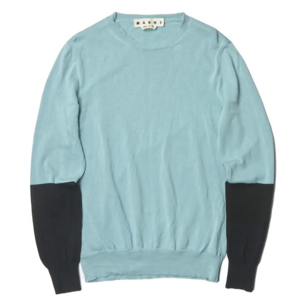 マルニ MARNI 17SS イタリア製 バイカラーコットンハイゲージニット M05HA0074 S...