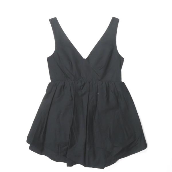 CARVEN カルヴェン カルベン コットンギャザーペプラムトップ 300H20 34 ブラック ノ...