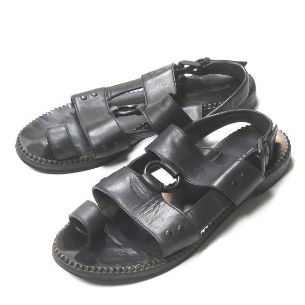 BOTTEGA VENETA ボッテガヴェネタ イタリア製 グラディエーターレザーサンダル 37(2...