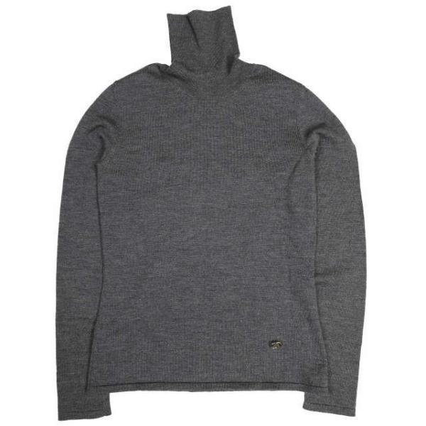 GUCCI グッチ イタリア製 ダブルGピンバッチ付き ウールハイゲージタートルネックニット 167...