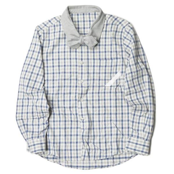 フィンガリン PHINGERIN 日本製 RIBBONED SHIRT ネルチェックボウタイシャツ ...