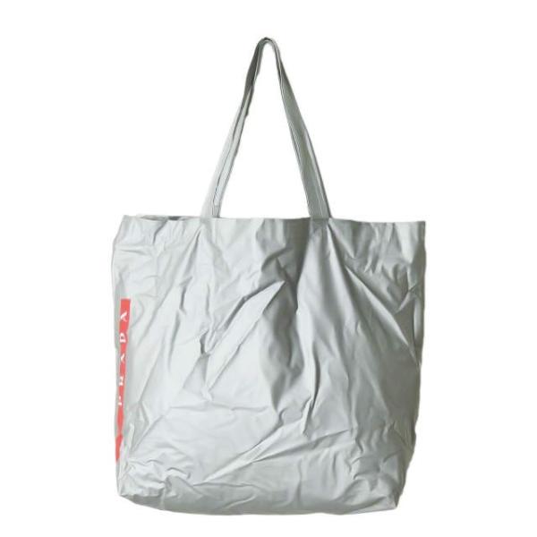 プラダスポーツ PRADA SPORT ナイロントートバッグ グレー ショッパー エコバッグ カバン