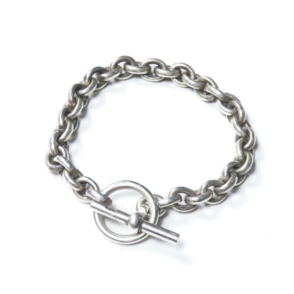 ラバー LAVER 10mm Cable Chain T Bar Bracelet 1cm ケーブル...