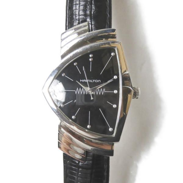 ハミルトン HAMILTON Ventura ベンチュラ H244112 シルバー ブラック文字盤 ...