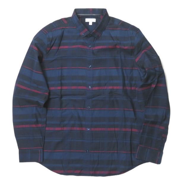 カルバンクライン Calvin Klein チェックBDシャツ L ネイビー 長袖 トップス