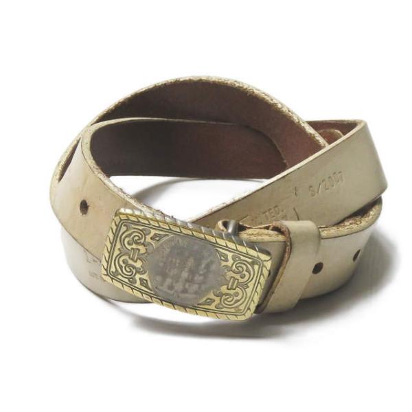 ディーゼル DIESEL バックルレザーベルト 90/36 オフホワイト