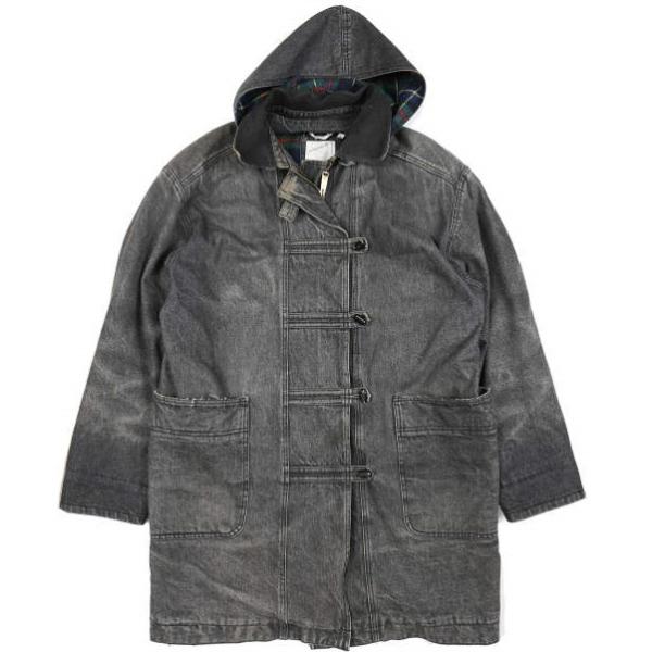 古着  Bridgewear ライナー付き デニムダッフルコート S グレー ヴィンテージ アウター...