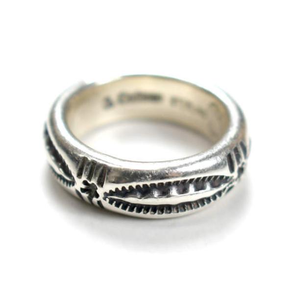 DARRELL CADMAN ダレルキャドマン ナバホ族 スタンプワーク ハーフラウンドリング 12...