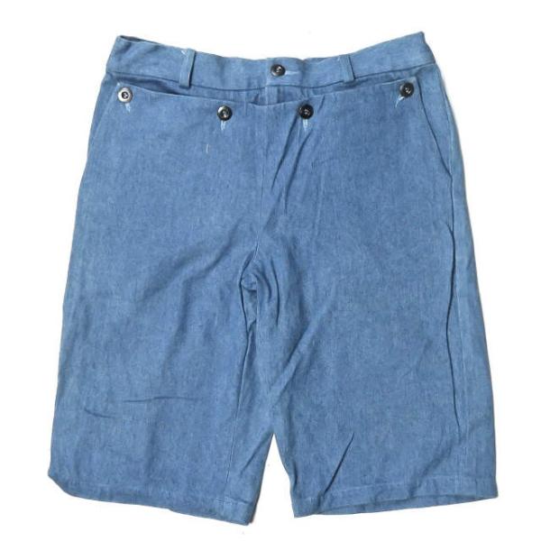 FRANK LEDER フランクリーダー ドイツ製 ブルーデニムマリンショーツ 0113066 S ...