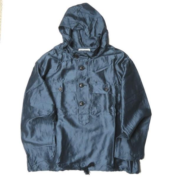 UMIT BENAN ウミットベナン イタリア製 コットンシルクフーデッドプルオーバーシャツ 44 ...