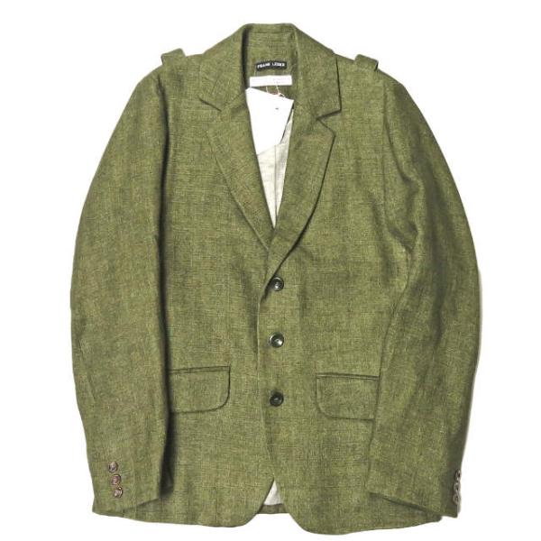 新品 FRANK LEDER フランクリーダー 15SS Green Linen Jacket グリ...