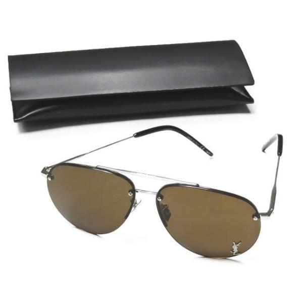 サンローラン SAINT LAURENT CLASSIC 11/F M アビエーターサングラス シル...
