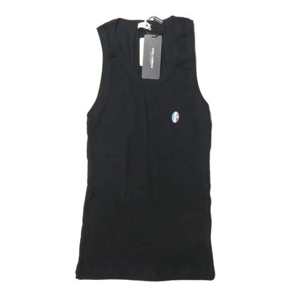 ドルチェアンドガッバーナ DOLCE&amp;GABBANA イタリア製 エンブレム刺繍 リブタンクトップ ...