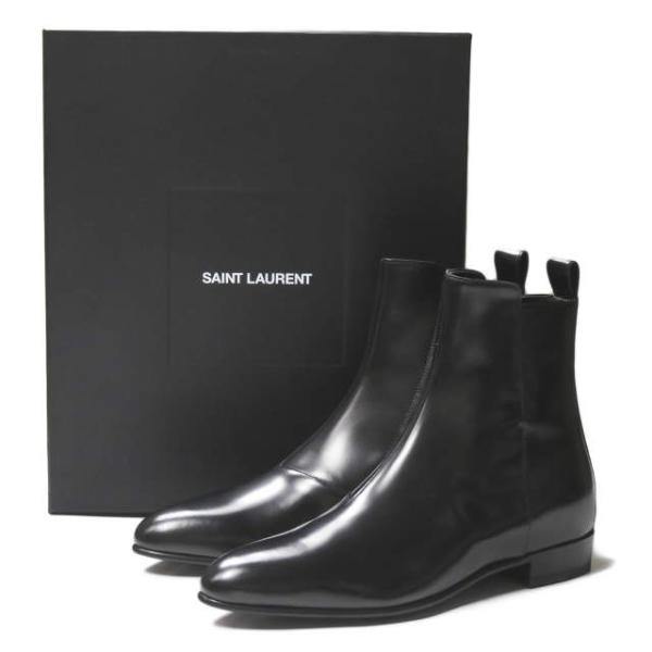 サンローランパリ SAINT LAURENT PARIS イタリア製 サイドシップブーツ 48008...