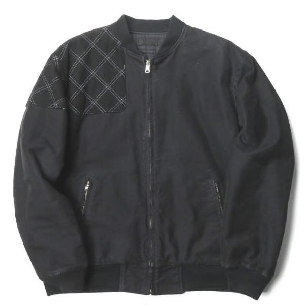 オニキ ONIKI 日本製 NEP MA-1 ガンパッチ付き モールスキンリバーシブルボンバージャケ...