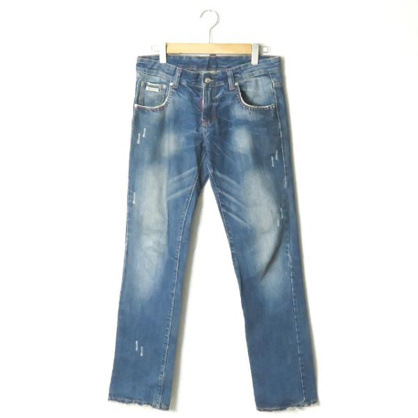 ディースクエアード DSQUARED2 イタリア製 BORN IN CANADA ダメージ加工 スト...