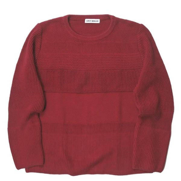 ウミットベナン UMIT BENAN イタリア製 ミックスゲージ コットンクルーネックニット S ワ...