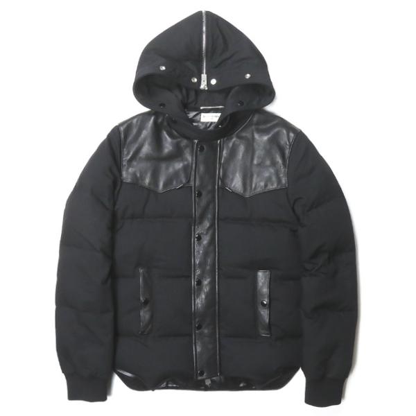 サンローランパリ SAINT LAURENT PARIS イタリア製 13AW レザー切り替え ナイ...