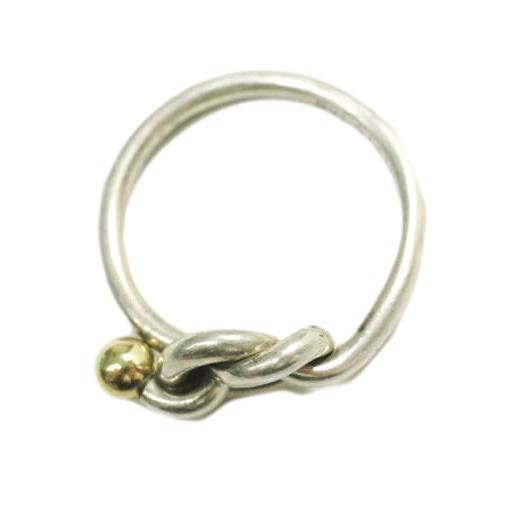 TIFFANY＆Co. ティファニー ラブノットリング 925 750 13号 SILVER/GOL...